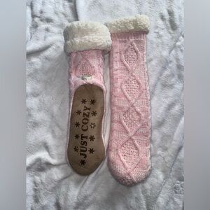 Fuzzy leg warmers/ socks.